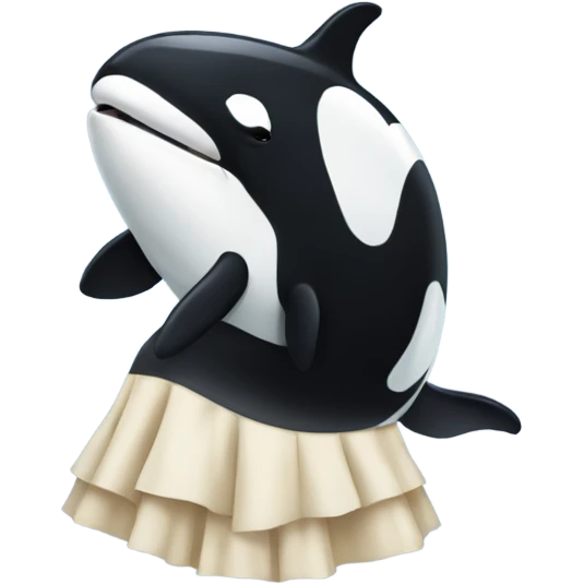 An orca wearing a skirt  emoji