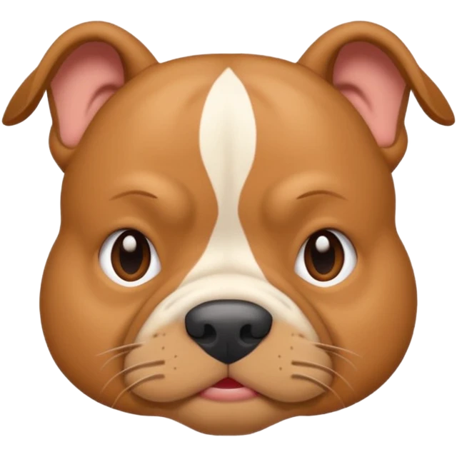 light brown pocket bully facing forwards, head and shoulders emoji