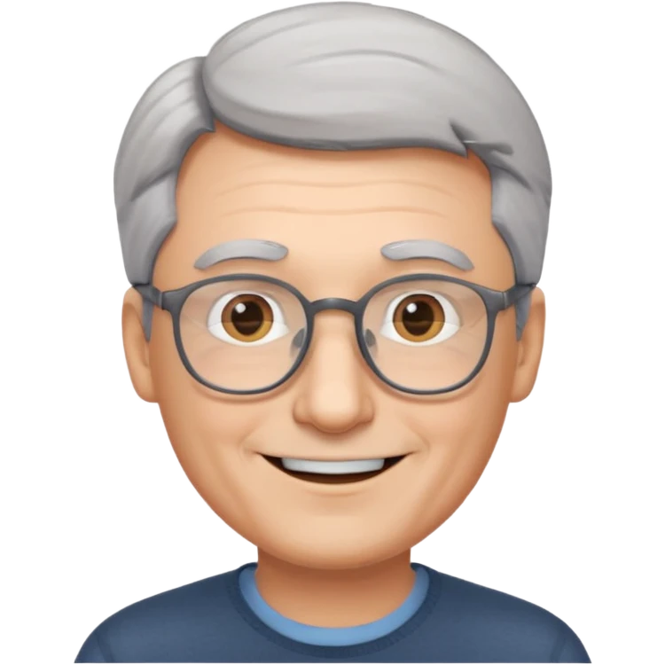 father with glasses and gray hair emoji