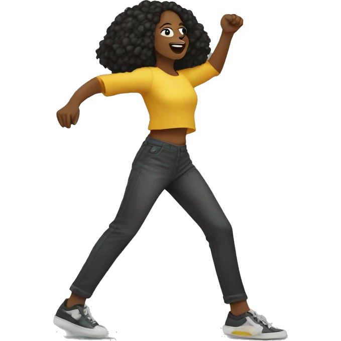 garota dançando funk emoji