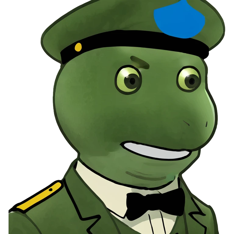 Rick Astley with straight face but with front teeth out and the picture is from the era of the 1900s or 1910s and he kinda has either Civil War or WW1 flashbacks emoji