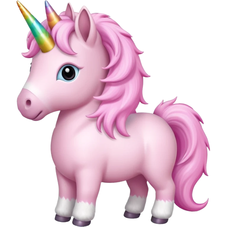 unicórnio rosa pastel fofo emoji