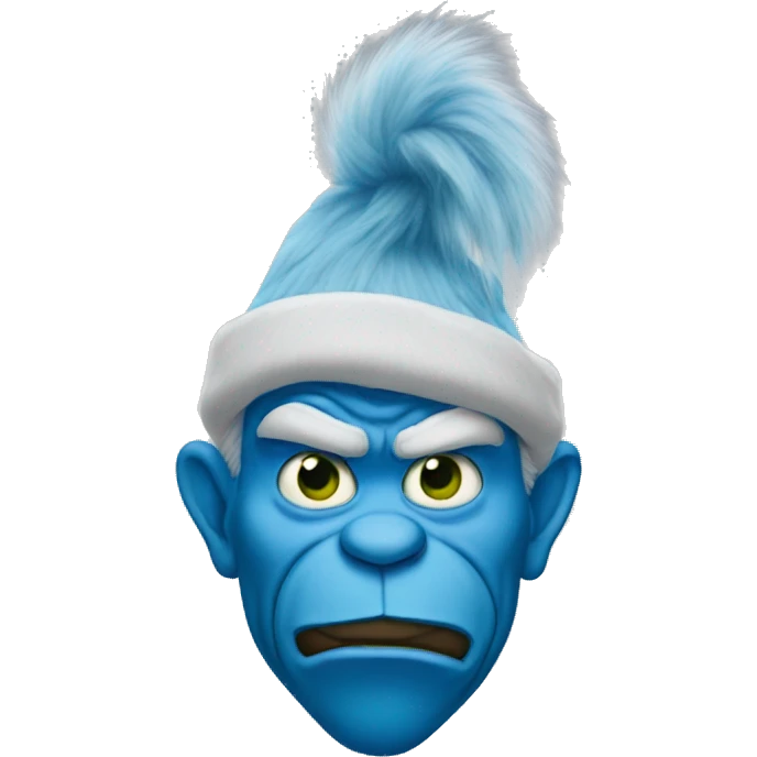 Blue grinch emoji