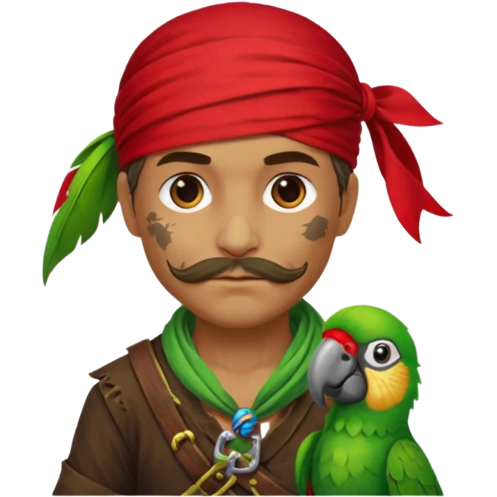 pirate and parrot emoji