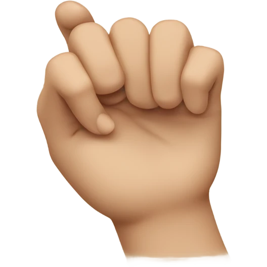 a hand opening and closing like the shape of a mouth emoji