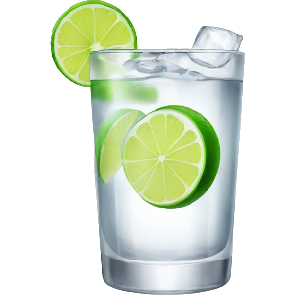 Vodka with soda and lime  emoji