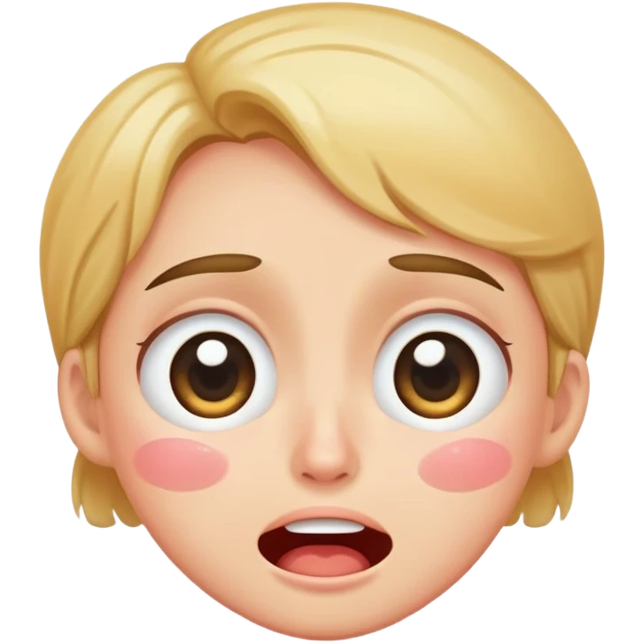 Happy cryibg face blushing and big eyes  emoji
