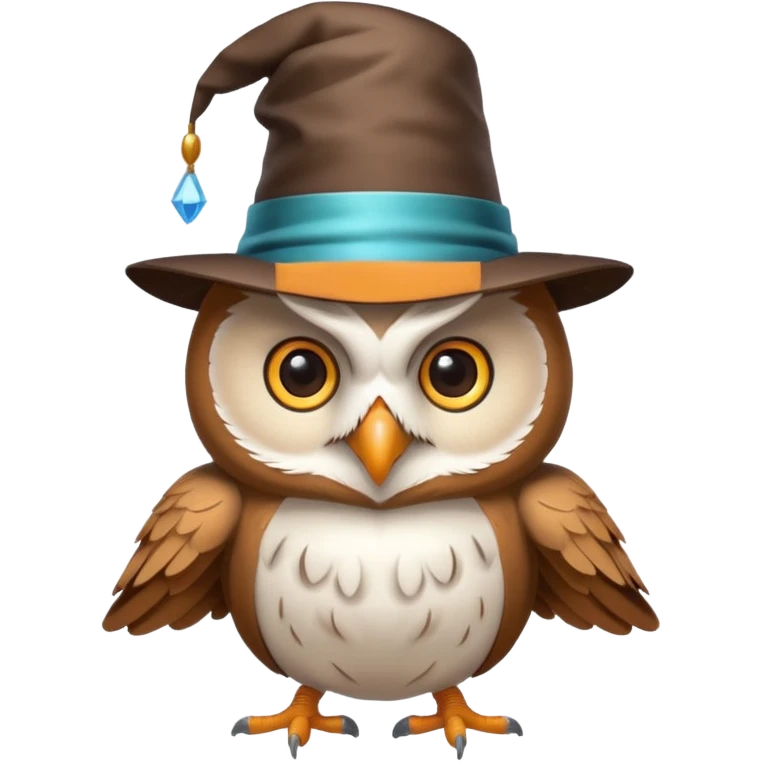 white owl with magician hat emoji