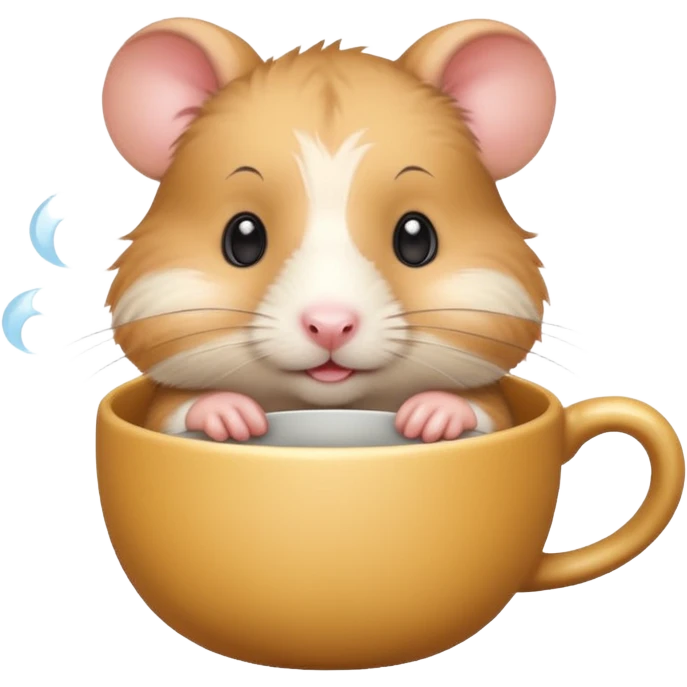 Hamster with tea emoji