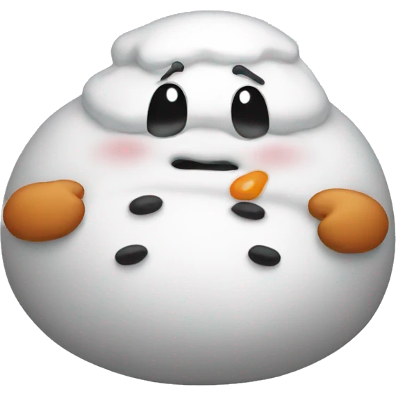 Fat melted snowman emoji