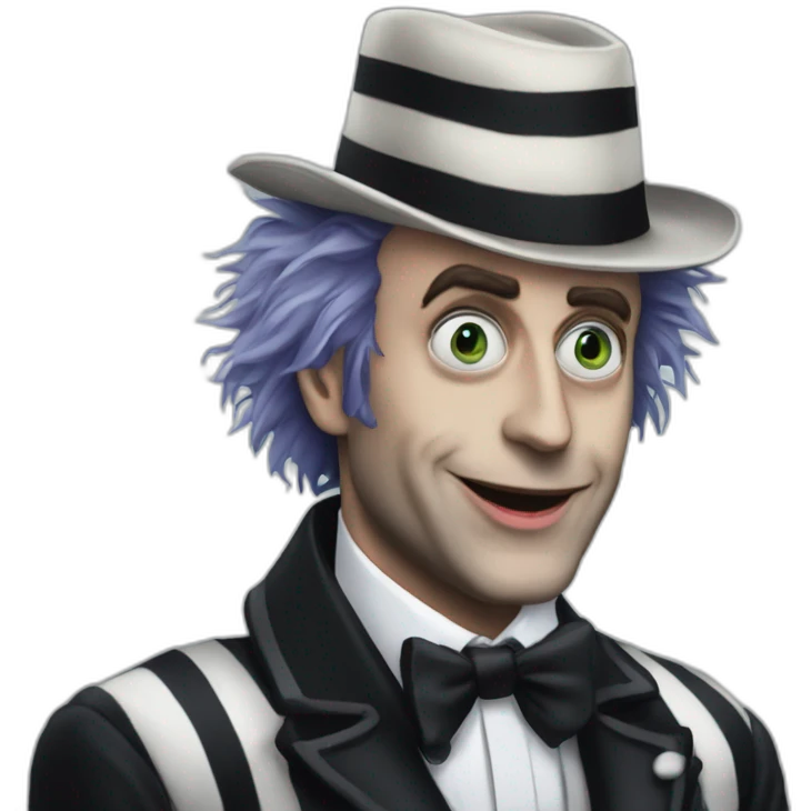Emanuel Macron X beetlejuice emoji