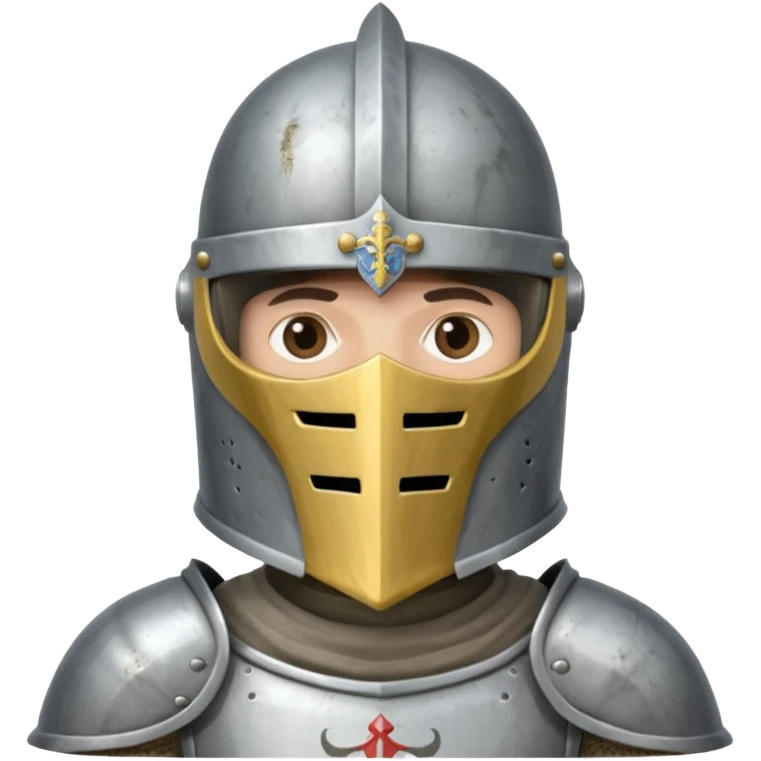 Monty pyton knight with full face covered helmet emoji