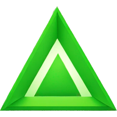 completely green triangle filled emoji