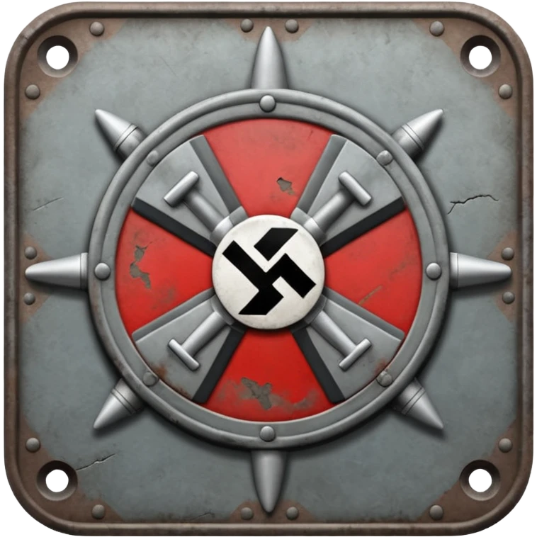 German fighter with swastika symbol emoji