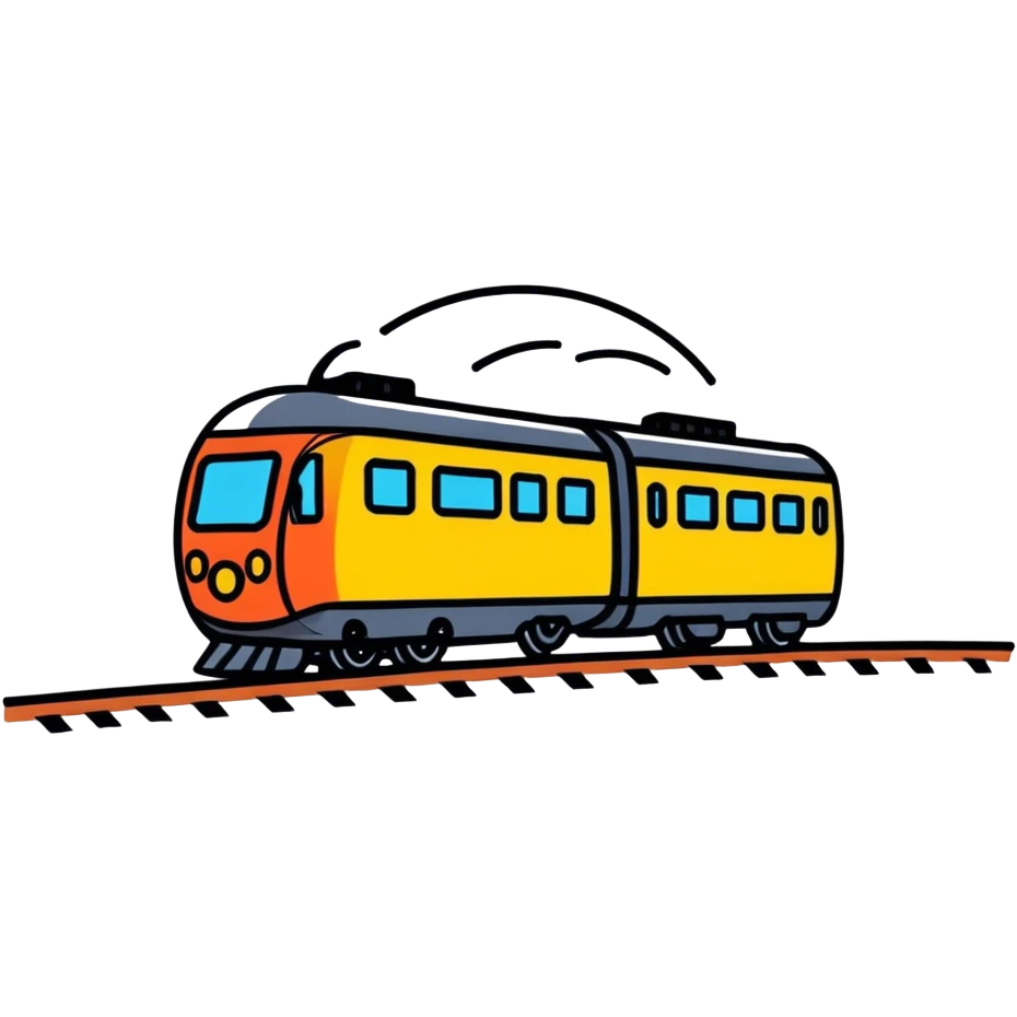 Sad face train  emoji