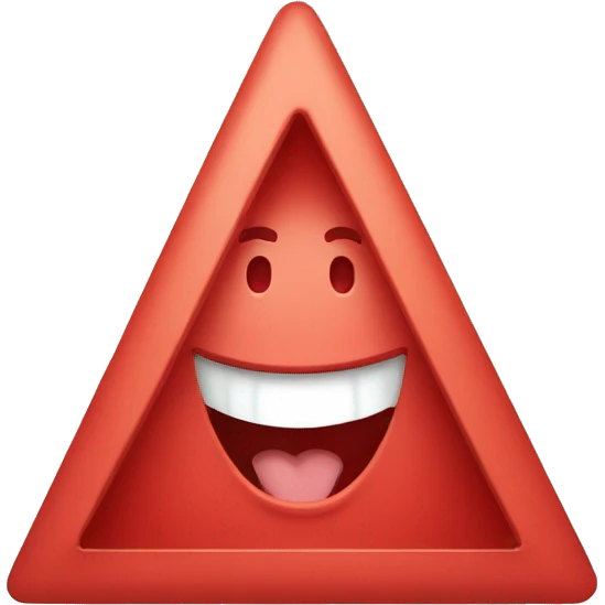 laughing red triangle emoji