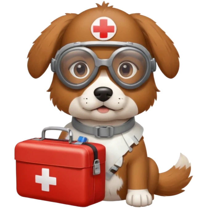 dog safety tools and medicine emoji