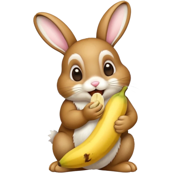 Bunny eating banana  emoji