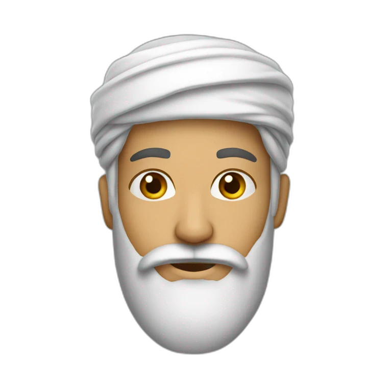 homme musulman avec une barbe emoji