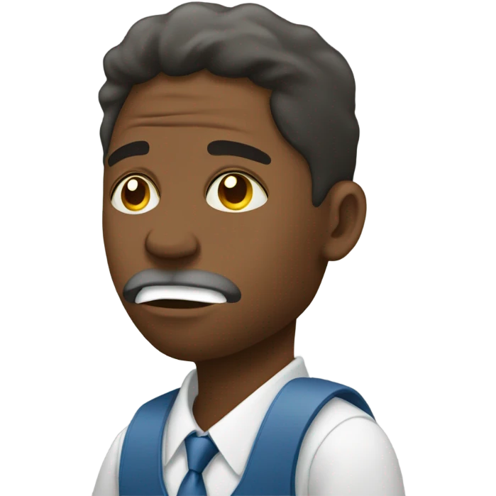 colored man holding child support papers crying emoji