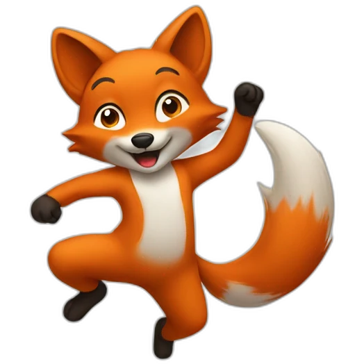 Dancing fox emoji
