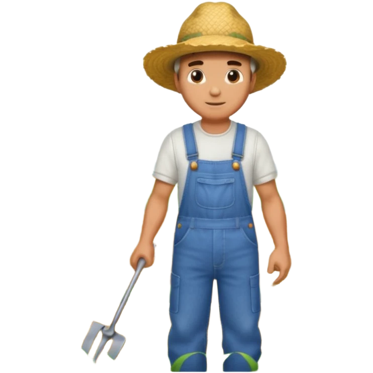 man plowing a field emoji