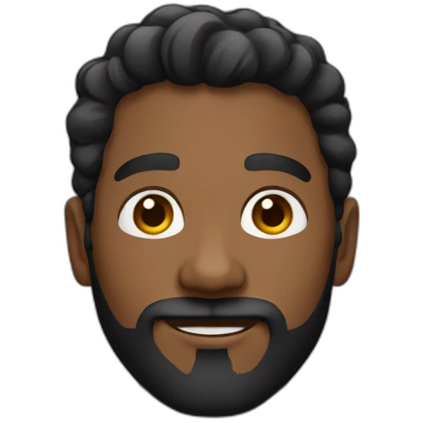 Black haïr-Beard emoji