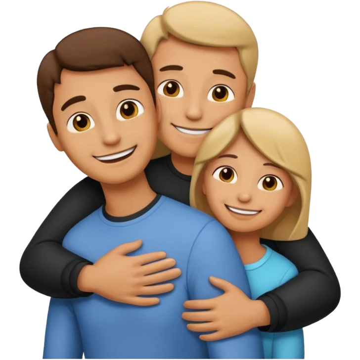 emoji de abrazar a papa y mama emoji
