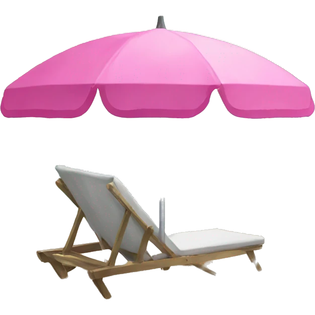 Pink beach umbrella  emoji