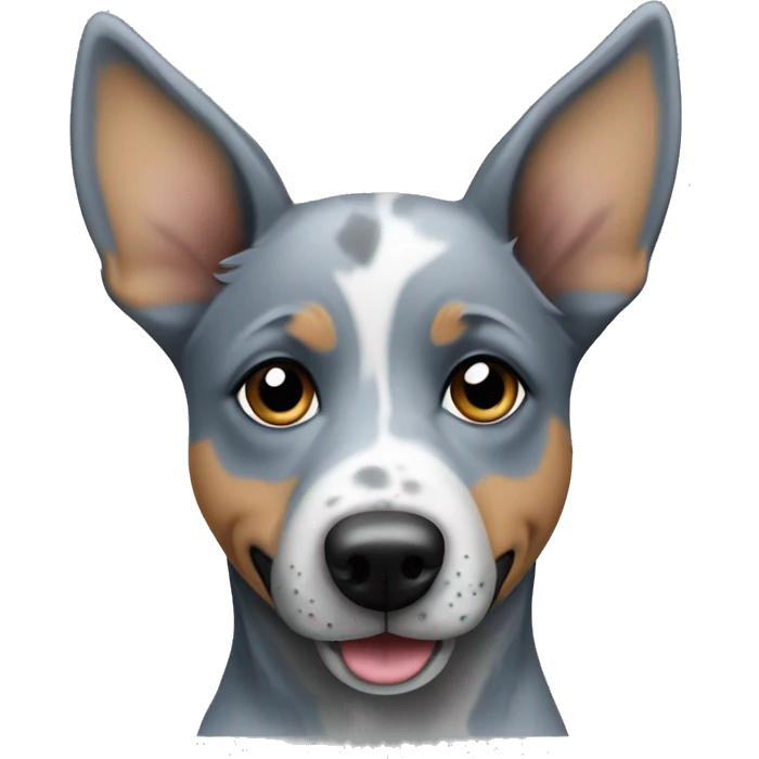 cute australian cattle dog grey and blue emoji