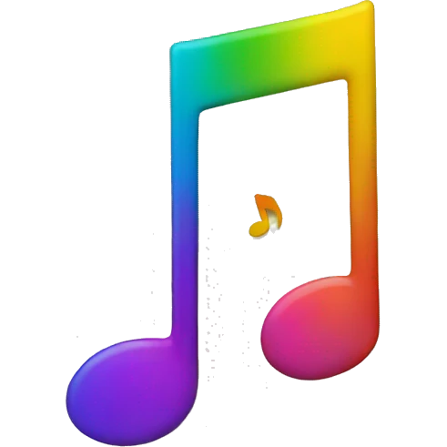 music note rainbow emoji