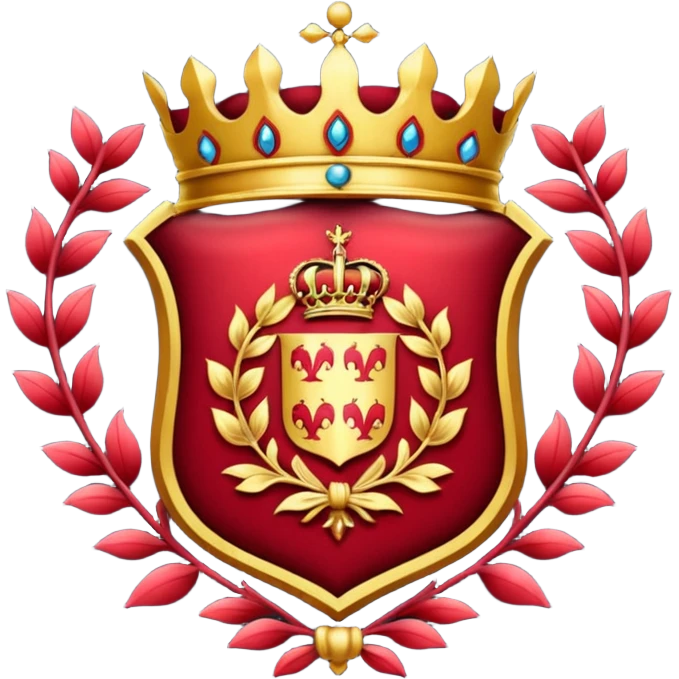 Royal crest (mainly red) emoji