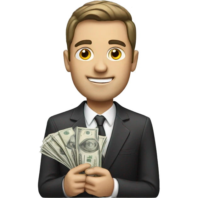 white man with money emoji