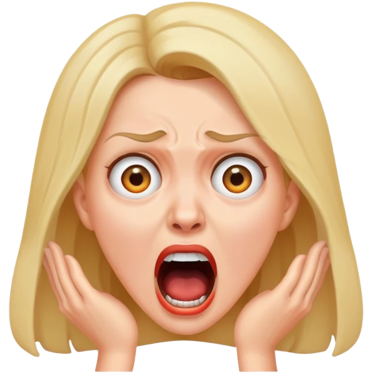Screaming woman emoji