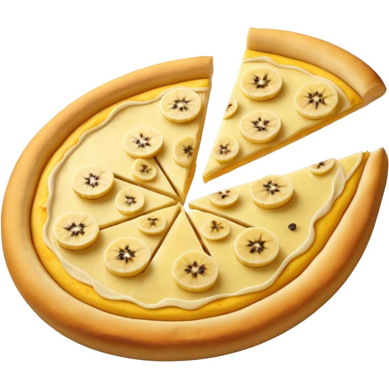 very yellow banana pizza top down emoji