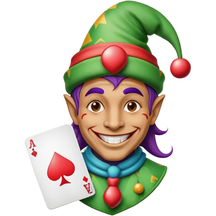 mac os poker card with jolly joker emoji