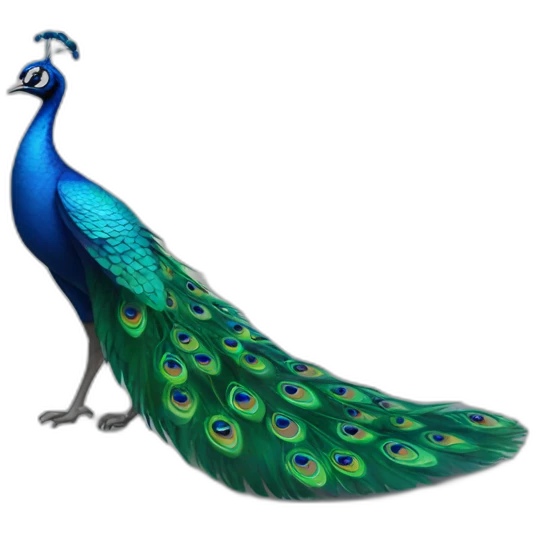 dancing peacock animated emoji