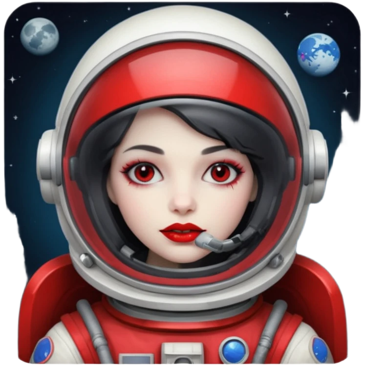 Vampire in Astronauts helmet emoji