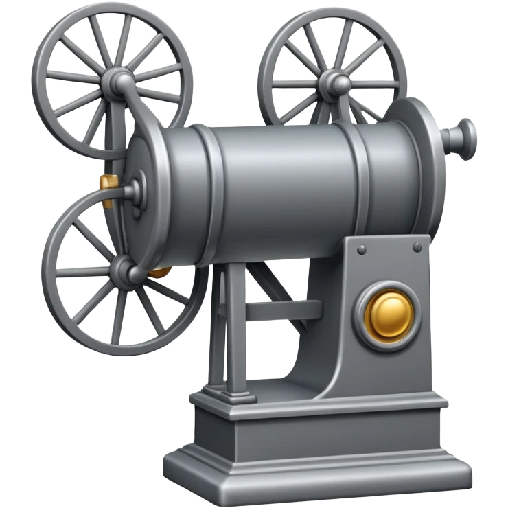 old telegraph emoji side view, grey color emoji