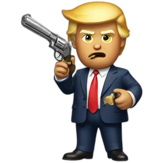 donald trump eating pistol emoji