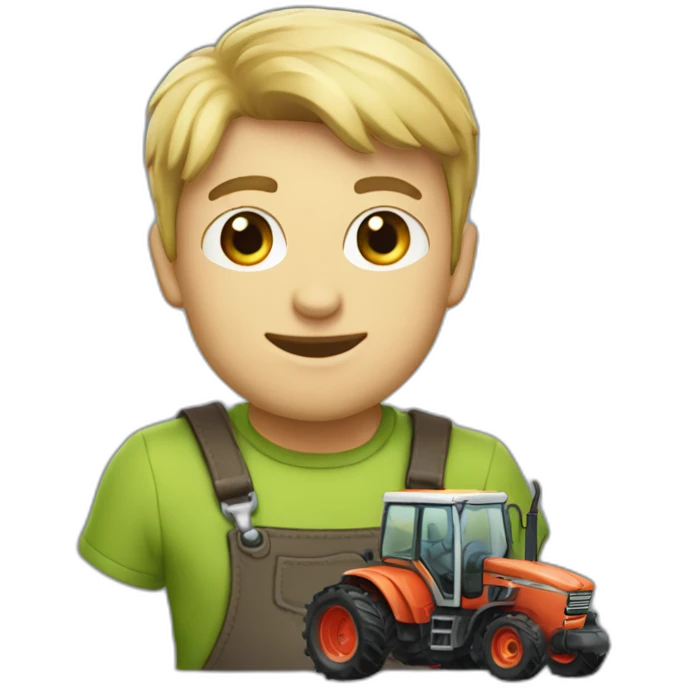 Tracteur qui charue emoji
