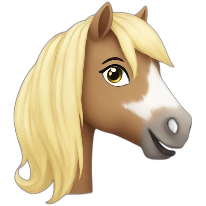 pony with heart emoji
