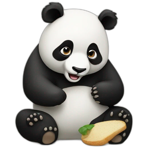 Panda qui mange emoji