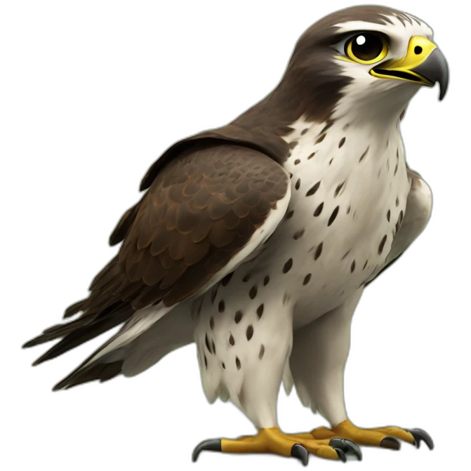Falcon kill a rabit emoji