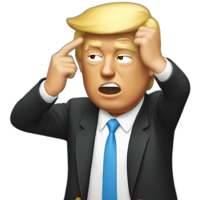 trump making a dab emoji