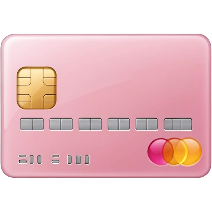 Make a credit card with light pink tones emoji