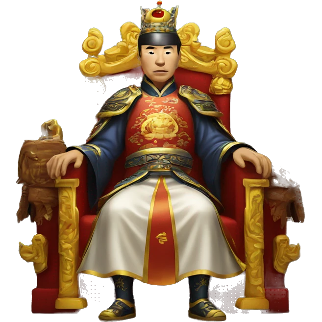 Chinese emperor on a throne  emoji