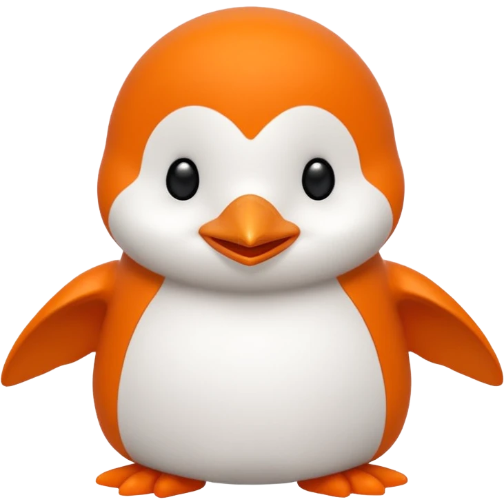 Text, in bright orange, that spell 'Bind is Life!!!' and also include a little white happy penguin emoji