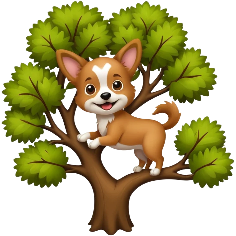 Dog in tree emoji