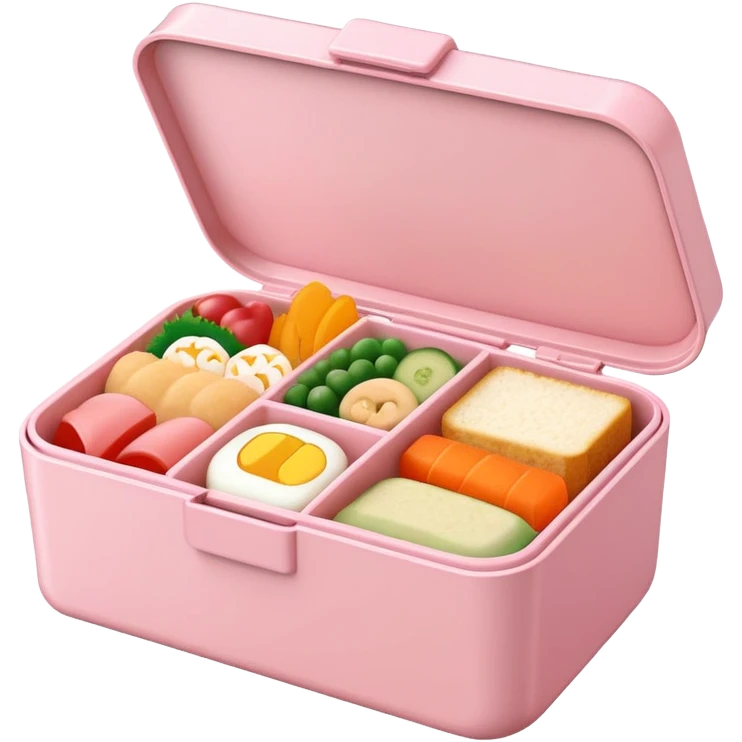 Light pink bento box open emoji